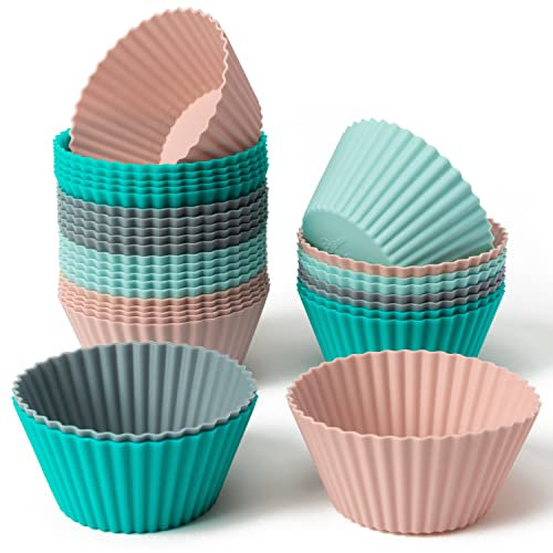 R HORSE Muffinförmchen Silikon Mini Kuchenform Klein Backform Cupcake Wiederverwendbare Muffinformen aus hochwertigem Muffin Förmchen Cupcake Backförmchen Muffinförmchenfür Kuchen Dessert