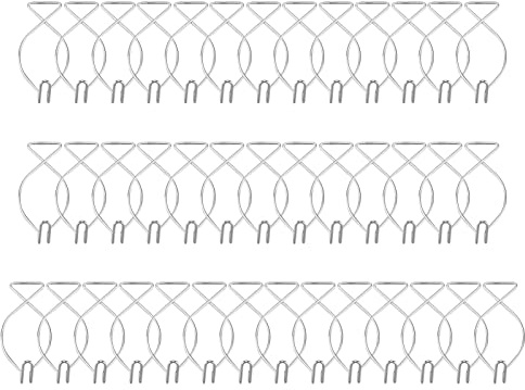 HERCHR Drop Deckenclips, 40 Stück Deckenhaken Clips Deckenhaken Deckenaufhänger Haken Metall Automatischer Rückprallhaken Deckenhaken für Hochzeit im Büro