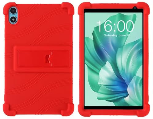 FKQLH Case for Teclast P85T, Adjustable Soft Silicone Kids Friendly Protective Cover for Teclast P85T 8 Inch, Red