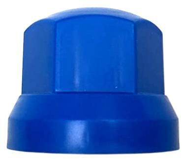 Lot de 10 cache-écrous de roue pour camion (bleu, hauteur : 41 mm x diamètre : 32 mm)