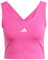 adidas Donna Essentials Small Logo Cotton Lifestyle Tank, Semi Lucid Fuchsia/White, L