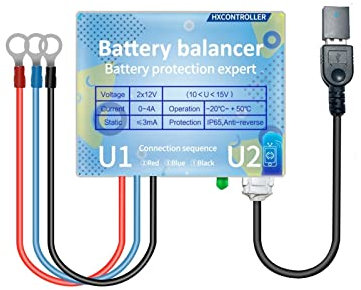 STRAFBRG IP65 Lithium-Gel-Blei-Säure-Akku mit WiFi-Funktion ausgleichen 24 V 48 V 60 V 72 V 96 V Batterieausgleich 10–15 V DC,Leistungsstarke Steuerfunktion