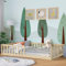 Bellabino Vere Bodenbett 120x200 cm – Montessori Kinderbett mit Rausfallschutz & Lattenrost – Massives Kinder Bett Jungen & Mädchen aus Holz Kiefer – Kleinkindbett in Natur