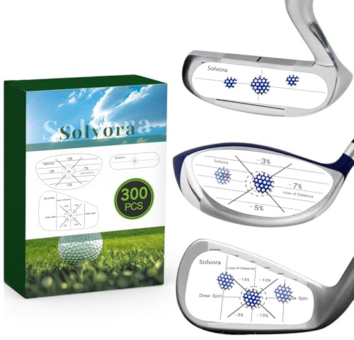 Solvora Golf Impact Tape Club Impact Stickers for Woods Irons and Putters No Residue Golf Accessories for Swing Practice (300PCS)