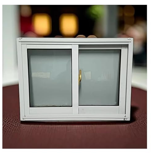 Generico Finestra a Doppia Anta, Finestra Scorrevole Orizzontale con Serratura e Schermo, finestre for Case mobili con Montaggio a Incasso e Finestra nel seminterrato(24x20''/60x50cm)