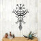 Generisch Vegvisir lang schwarz Metall Schild Wand-Deko Wikinger Wandbild wall art