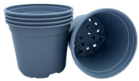 Bramley & Sage 19cm 3 Litre Grey Plastic Plant Pots (Various Quantities) (20)