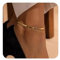 FloralGrace 2 Pieces Gold Anklets for Women, Gold Anklet Set for Ladies, Gold Anklets Waterproof Layered Gold Ankle Bracelet