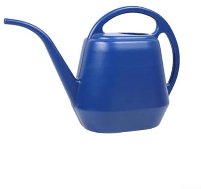 Sandyseptember Hervidor de riego de jardinería de 4 L, macetas de boca larga de plástico grueso, diseño de boca larga, 32 x 22 x 14 cm (azul profundo)