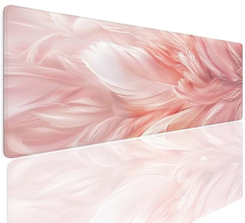 Alfombrilla de Ratón 700x300x4mm Alfombrilla Ratón XL Gaming Impermeable Tapete Rato Escritorio Mouse Mat Pad Pink Extendida Largo Mousepad Antideslizante Protector Escritorio para Jugadores PC 4-900
