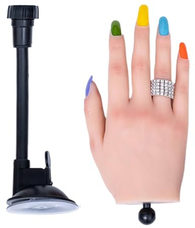 Pratice Training Hand For Acrylic Nails Silicone Maniquin Hand Practice Fake Hand For Nails Art Practice Tool