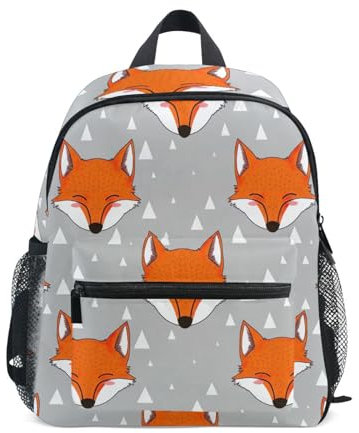 RPLIFE Niedlicher Tier-Fuchs-Rucksack für Kleinkinder, Mädchen, Jungen, Mini-Kinderrucksäcke, Vorschulrucksäcke, 3–8 Jahre, Niedlicher Fuchs, grau, Small, Niedliche Rucksäcke