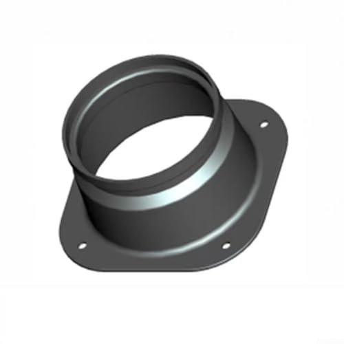 Brida de conector de conducto, placa de conducto recta cuadrada a redonda, ventilación de campana de cocina, para refrigeración sistema de ventilación de calefacción HVAC (150 mm)