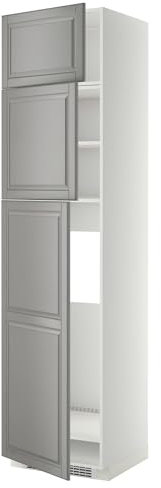 ProTuning METOD Cabina alta para nevera con 3 puertas, blanco/gris Bodbyn, 60 x 60 x 240 cm