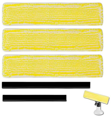 Almohadillas de Limpieza Compatibles con Kärcher para Limpiacristales Kärcher,3 Piezas de Repuesto 2 Accesorios de Goma piezas de repuesto para limpiacristales de Karcher para Karcher WV2 WV5