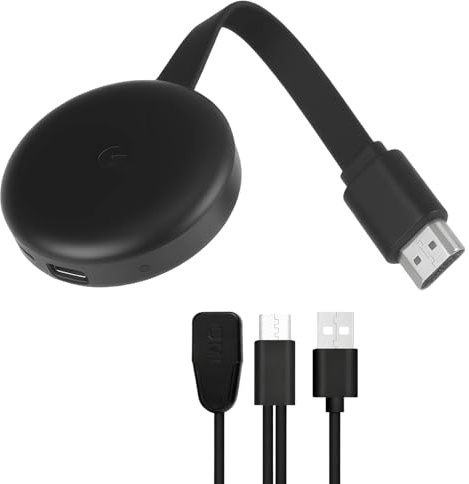 Dongle HDMI sans Fil 5G 4K Miracast Chrome cast WiFi Display, Adaptateur HDMI Wireless Plug & Play pour TV Projecteur Moniteur, Compatible Android iOS Windows Mac AirPlay DLNA Diffusion Écran