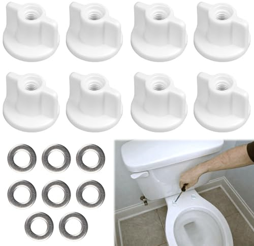 Toilettendeckel Befestigung, 8 Stück M6 Gewinde Wc Befestigungsset Wc Sitz Rückmuttern, Toilettensitz Befestigung Einfache Montage Und Zuverlässige Fixierung für 6 mm Schraube