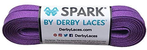 Derby Laces Purple Spark Schnürsenkel für Schuhe, Schlittschuhe, Stiefel, Roller Derby, Hockey und Schlittschuhe (120 Zoll/305 cm)