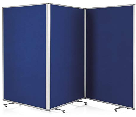 magnetoplan 1112003 Präsentationswand Mobil, Faltbar | Faltbar und mobil, HxBxT 1800 x 3610 x 370 mm