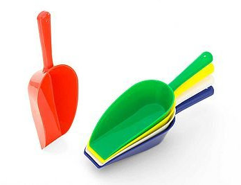 Fuduu.de Gewürzschaufel aus Kunststoff Größen (rot, 310 mm / 500 ml)