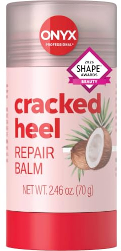 Onyx Professional Cracked Heel Repair Balm Stick for Dry Cracked Feet Treatment, Coconut Scent, 1 pack - Moisturizing Foot Balm, Rolls On, Cracked Heel Treatment