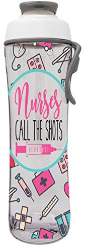 50 starke Krankenschwestern-Wasserflasche – BPA-frei mit Trageschlaufe & Chug Cap – tolles Geschenk für Krankenschwestern, RN, CNA, Krankenschwester Shots, 24 oz.