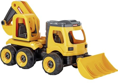 Carrera RC First Bagger - Backhoe Loader mit Controller I Ferngesteuertes Auto ab 3 Jahren für drinnen & draußen I Mini Spielzeugauto mit echtem Sound zum Mitnehmen I Spielzeug für Kinder & Erwachsene