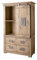 MASSIVMOEBEL24.DE Railway Schrank 90x45x150 Mango, Farbe:beige lackiert, Größe:90x45x150 cm (BxTxH)