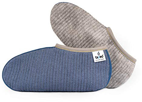 biped Stiefelsocken ROBBE - wärmende Gummistiefel Socken - strapazierfähig mit robustem Nahtband - dicke gesteppte Füßlinge als Hausschuh Ersatz - made in Germany - z2744(41-42)