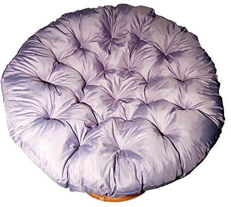 Smooth Papasan Kissen 130cm x 13cm, Sitzkissen, Polster, Hängestuhl-Sitzkissen, Papasan-Stuhlkissen, rund, dick, bequemes, Nest Sitzkissen Hängemattenkissen(Hellgrau, 130 x 13 cm)