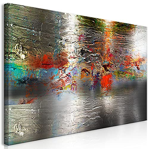 murando Cuadro Mega XXXL Abstracto 170x85 cm Cuadro en Lienzo en Tamano XXL Estampado Grande Gigante Imagen Para Montar por uno Mismo Decoración De Pared Impresión DIY colorido plata a-A-0741-ak-e