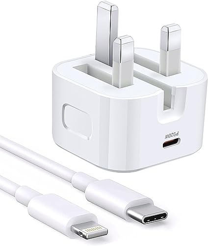 iPhone USB C Fast Charger, [Apple MFi Certified] 20W PD Type C Power Block Wall Charger Plug Adapter with 6.6FT USB-C to Lightning Cable Compatible with iPhone 13 12 11 Pro Mini XS XR X iPad AirPod