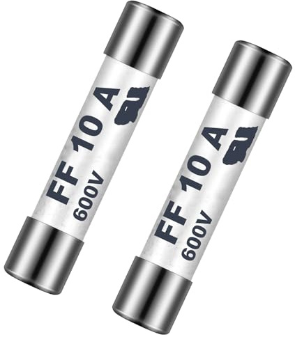 Rvanv 2PCS Fuses 6.3 x 32mm 10A 600V DC Digital Multi Meter Fuse Compatible,Multimeter Fuse with Klein MM300 and MM400 Meters. Also Compatible with a Variety of Other Digital Multi Meter (DMM) fuses