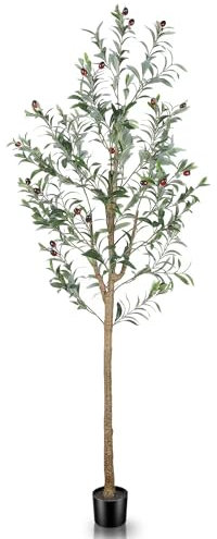 LYERSE Künstlicher Olivenbaum, 152 cm, künstlicher Formschnitt, Seidenbaum, künstliche Pflanzen im Topf für Innenbereich, Haus, Büro, Moderne Dekoration, Einweihungsgeschenk