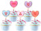 30 Stück Heart Valentine's Day Cupcake Toppers Be Mine Valentine Kiss Me Miss You Sweet Love Heart Muffin Dekoration Valentinstag Thema Geburtstag Party Kuchen Dekorationen Zubehör