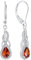 YL Unendlichkeit Knoten Tropfen Ohrringe 925 Sterling Silber Januar Geburtsstein Granat Ohrringe für Damen