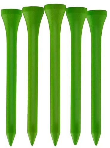 1000 Neon Green Colour Bamboo Golf Tees 70mm 2 3/4