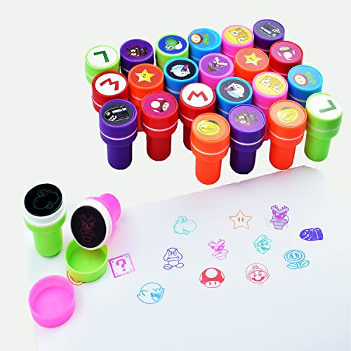 jiaoohoo 24 Stück super Mar Mitgebsel Kindergeburtstag,stempel kinder,Kindergeburtstag Gastgeschenke,Geburtstag Jungen & Mädchen Adventskalender Inhalt und kleine Geschenke für Kinder