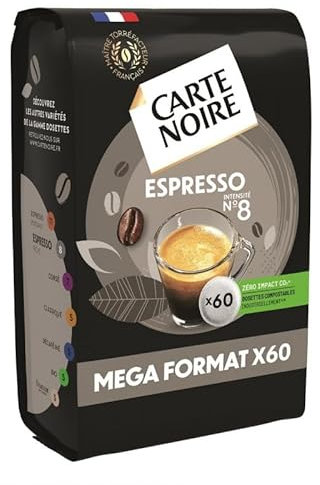 Carte Noire Espresso Senséo X60 - Intense et Aromatique - 420g de Dosettes Compatibles Capsules - Café Fraîchement Moulu pour une Saveur Incomparable - Lot De 3 - Vendu Par Lot