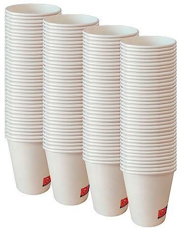 AC ALL CATERING 1000 Vasos Desechables de Café Para Llevar - Vasos Cartón para Servir el Café, el Té, Bebidas Calientes y Frías (7 oz - 200 ml, Blanco)…
