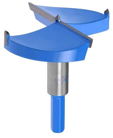 TOP-VIGOR 80mm Forstner Drill Bit, Tungsten Carbide Wood Auger Drill Bit Hole Saw Opener for Woodworking Hinge Hole Drilling Boring Bit Cutter Blue