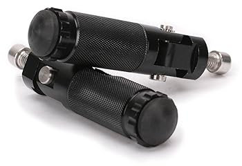PACEWALKER Lot de 2 repose-pieds universels en aluminium CNC pour moto, voiture électrique, 8 mm, tige de support pliable à 90 degrés (noir)