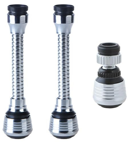 3 Piece Set Kitchen Faucet Extender Kitchen Tap Spray Head 360° Swivel Kitchen Tap Spray Head Universal Faucet Spray Head Suitable for Kitchen