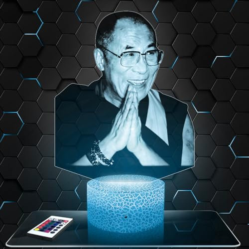 Nachttischlampe Dalai Lama deko Spirituell Meditation Yoga Entspannung Zen. Geschenkidee Mann Frau objekt Dalai Lama Nachtlicht Erwachsene deko Zimmer. TOP