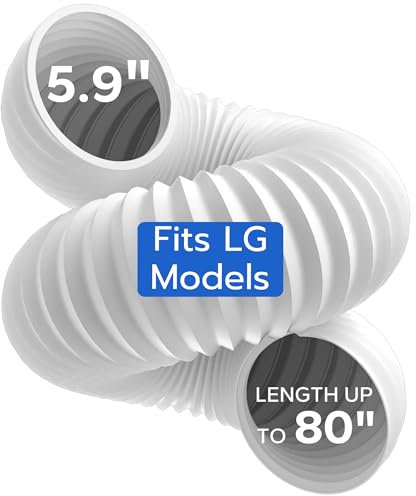 Cestluck Portable Air Conditioner Hose, 5.9(6) Diameter Counterclockwise AC Hose, Length to 80, Flexible AC Exhaust Hose Compatible with Delonghi & LG and Many More Portable AC