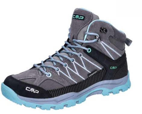CMP Kids Rigel Mid Trekking Shoes Wp Wanderschuhe, Cemento-Alluminio, 38 EU