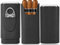 M TIME C CLUB 3 Zigarrenpackung Tragbare Humidor-Box mit Zedernholzfutter und Cutter, Elegante Zigarrenbox für Herren, großartiges Zigarrenzubehör - Hochwertiges schwarzes Litschi-Muster-Lede
