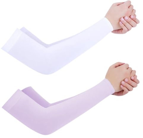 MKEAWWU 2 Pares Mangas para Brazos, Unisex Manguitos Ciclismo de Compresión Mangas de Protección UV Elástica Transpirable para Ciclismo Conducción Golf Enderismo Correr
