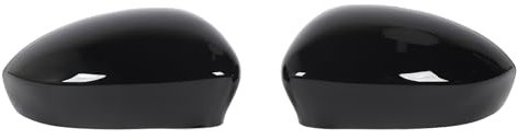 KLLJRFW 2 Stück Türspiegelabdeckungen, Kappen, Spiegelabdeckungsverkleidung, Linke und rechte Außenspiegelabdeckung, Spiegelschutzabdeckungen für 500 2007 bis 2020 (Glossy Black)