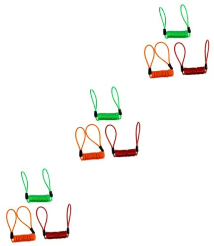 BESPORTBLE 9pcs Motorcycle Theft Reminder Spring Cable Disc Lock Wire for Enhanced Security Suitable for Bikes and Scooters Strong and Construction